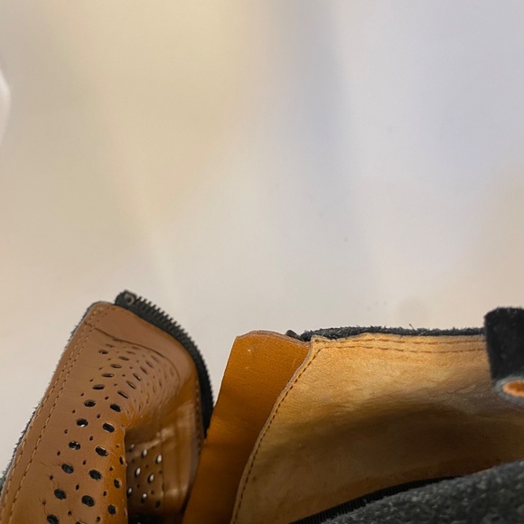 Franco Sarto Suede Heeled Ankle Boots with zipper on inseam, black - size 6.5M - Picture 7 of 13